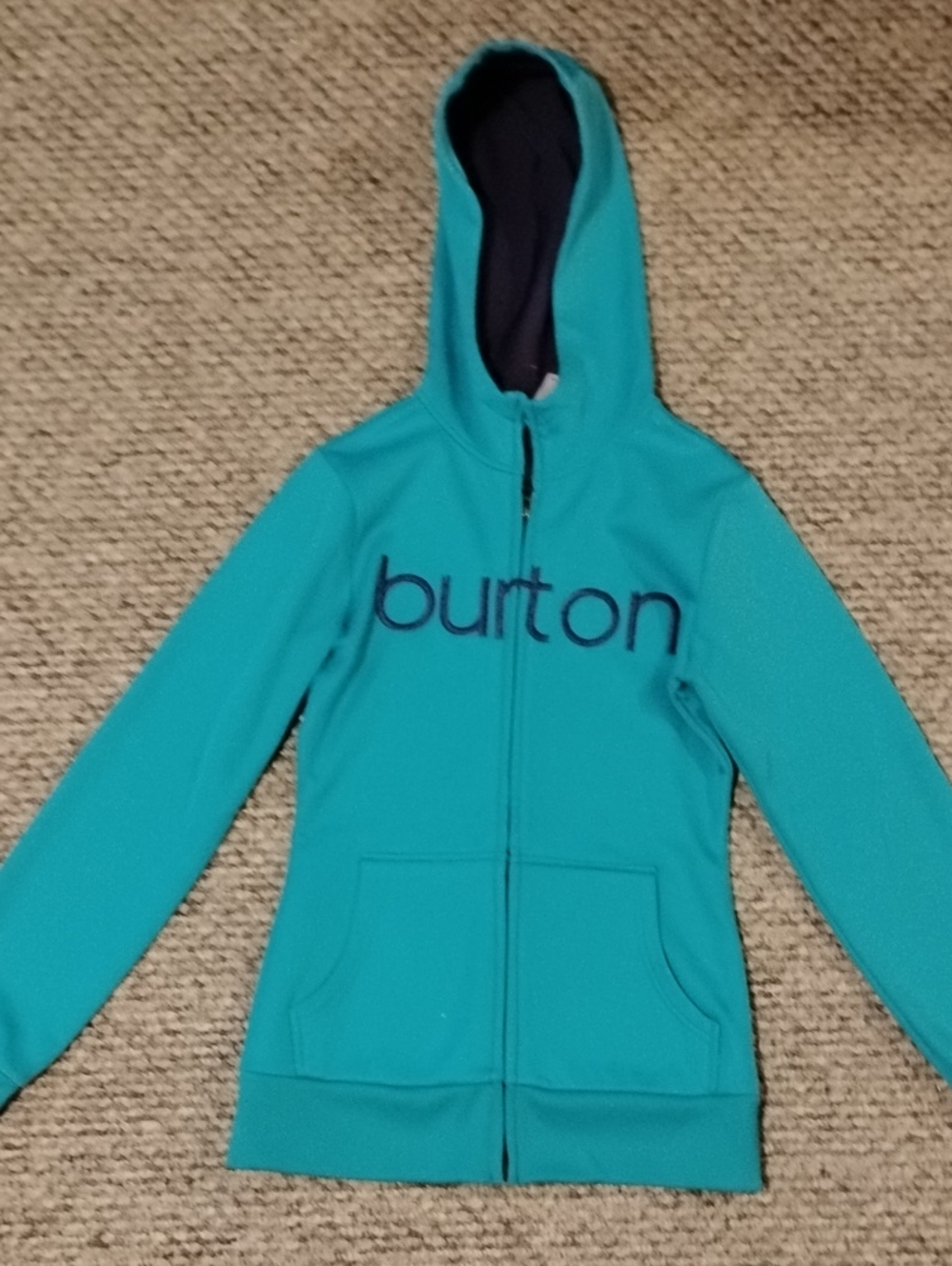 Burton Teal Zip-Up Hoodie